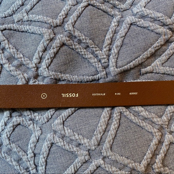 Fossil Leather Braided Oval Centerbar Brown Belt main image 13